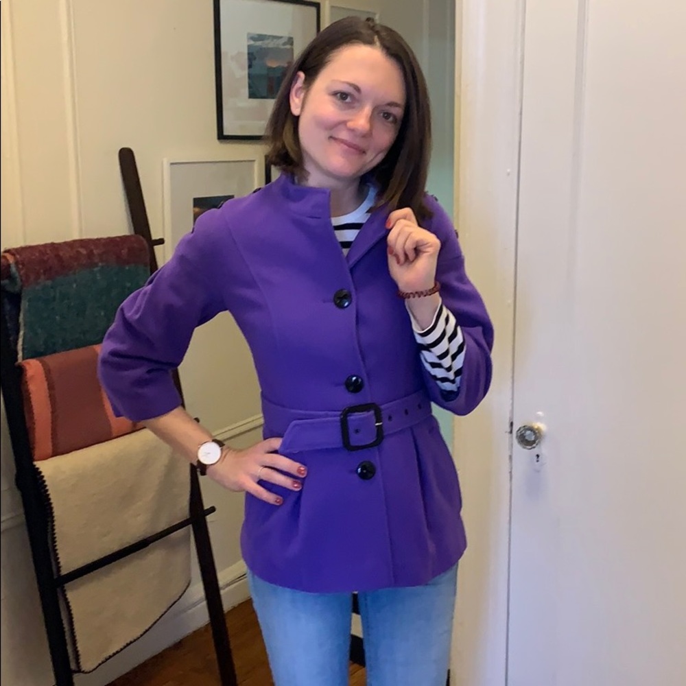 Quarter Sleeve Stylish Wool Coat - Picture 1 of 13